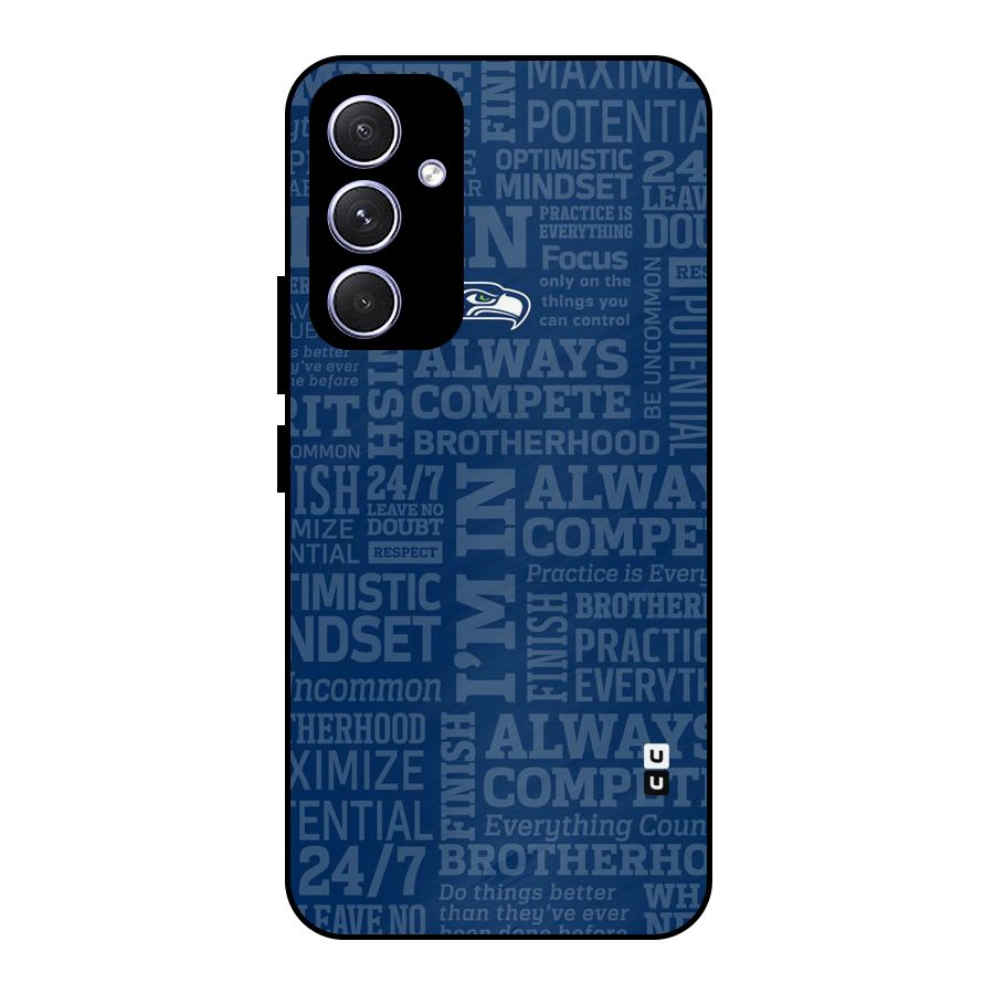 Optimistic Blue Metal Back Case for Galaxy A54