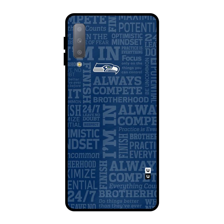 Optimistic Blue Metal Back Case for Galaxy A7 (2018)