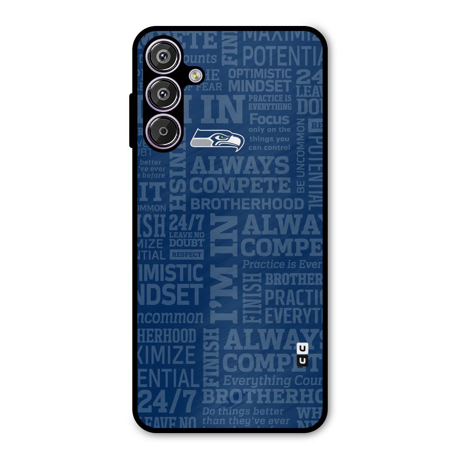 Optimistic Blue Metal Back Case for Galaxy F15