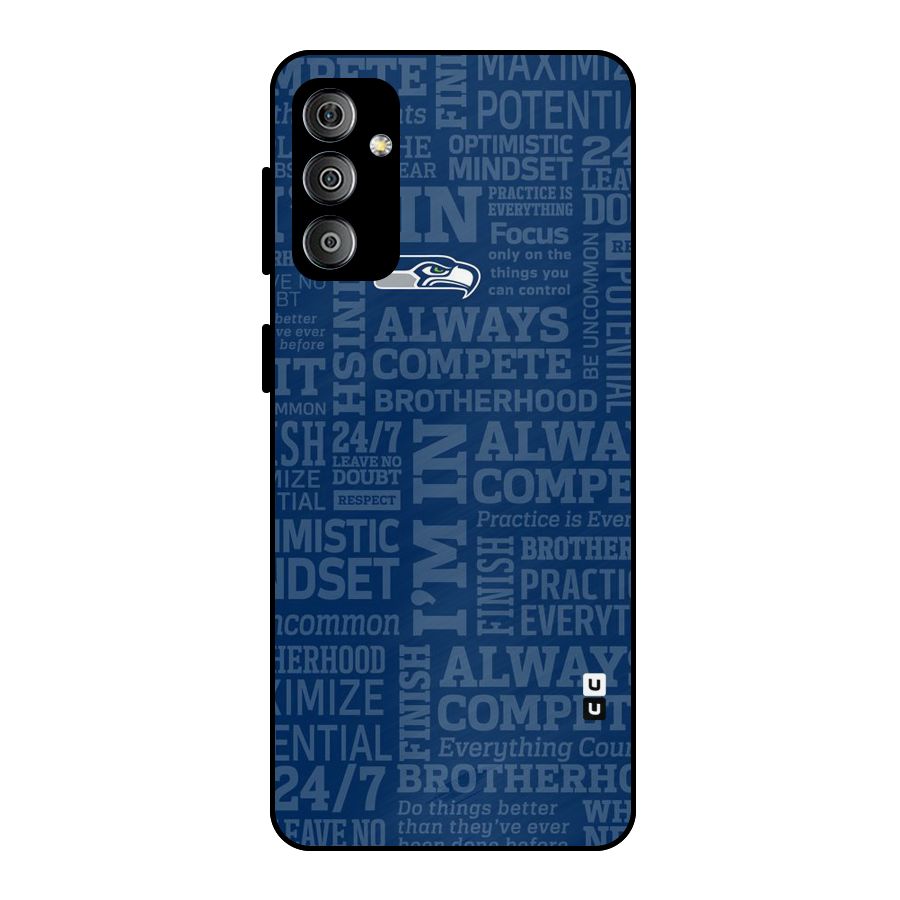Optimistic Blue Metal Back Case for Galaxy F23
