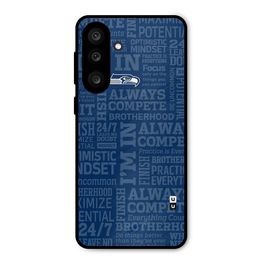Optimistic Blue Metal Back Case for Galaxy F56