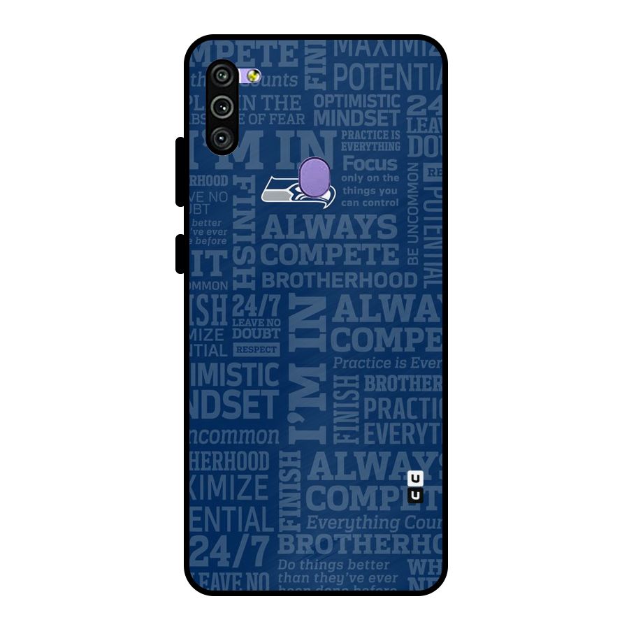 Optimistic Blue Metal Back Case for Galaxy M11