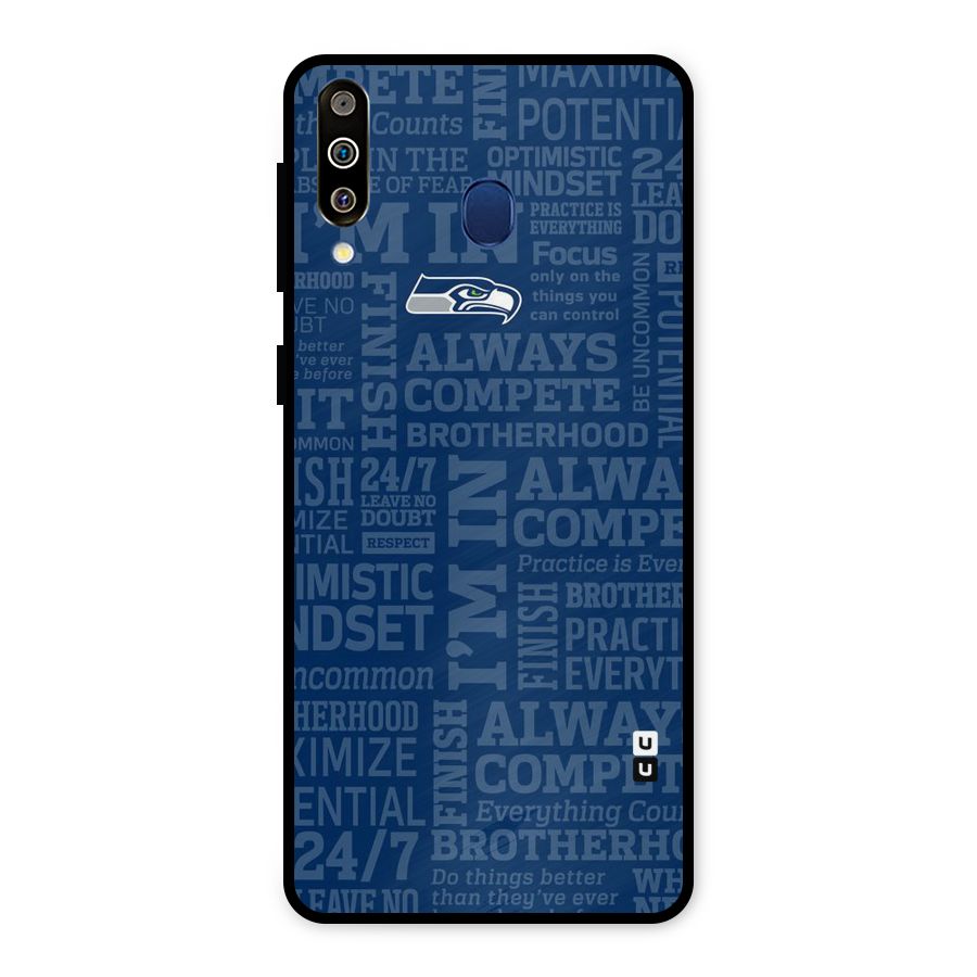 Optimistic Blue Metal Back Case for Galaxy M30