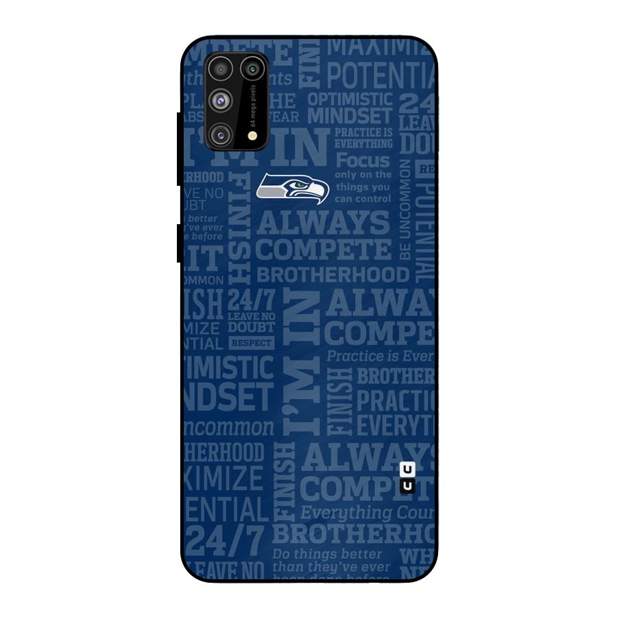 Optimistic Blue Metal Back Case for Galaxy M31
