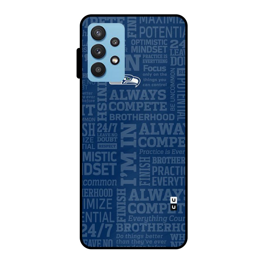 Optimistic Blue Metal Back Case for Galaxy M32 5G