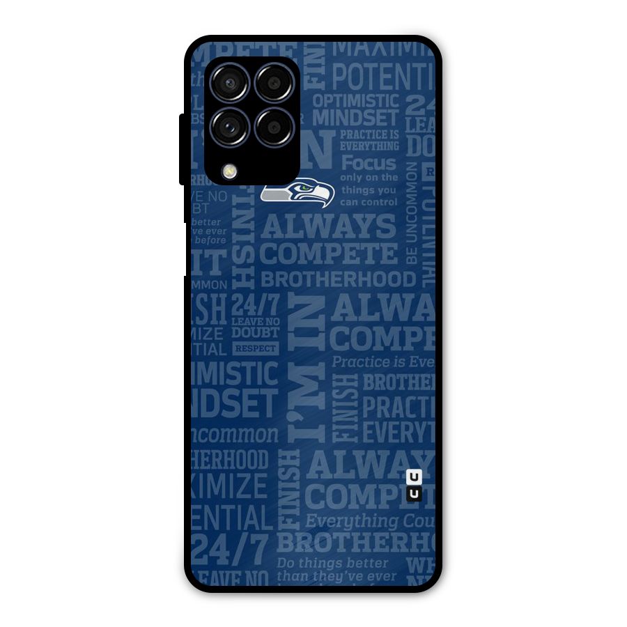 Optimistic Blue Metal Back Case for Galaxy M53 5G