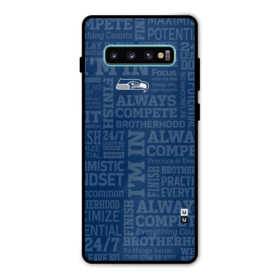 Optimistic Blue Metal Back Case for Galaxy S10 Plus