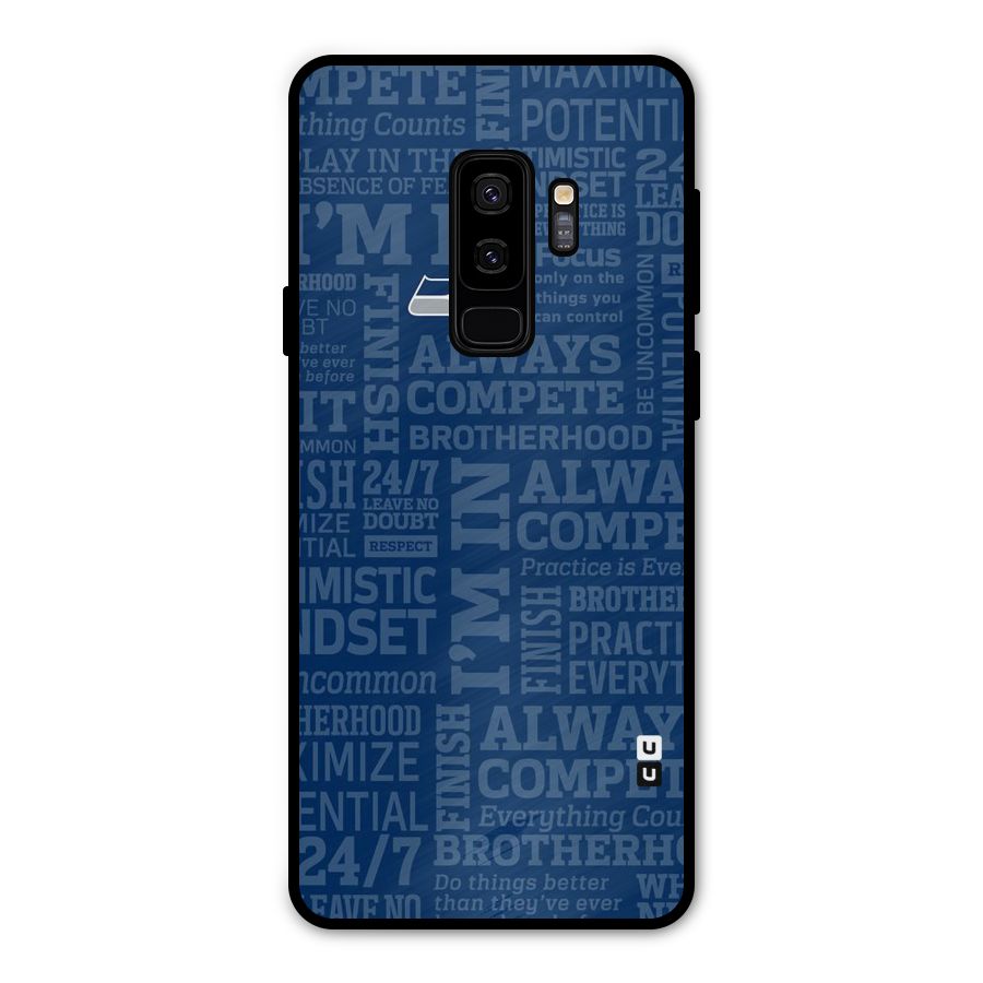Optimistic Blue Metal Back Case for Galaxy S9 Plus