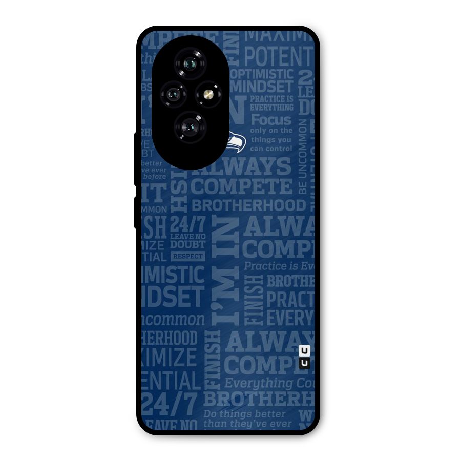 Optimistic Blue Metal Back Case for Honor 200