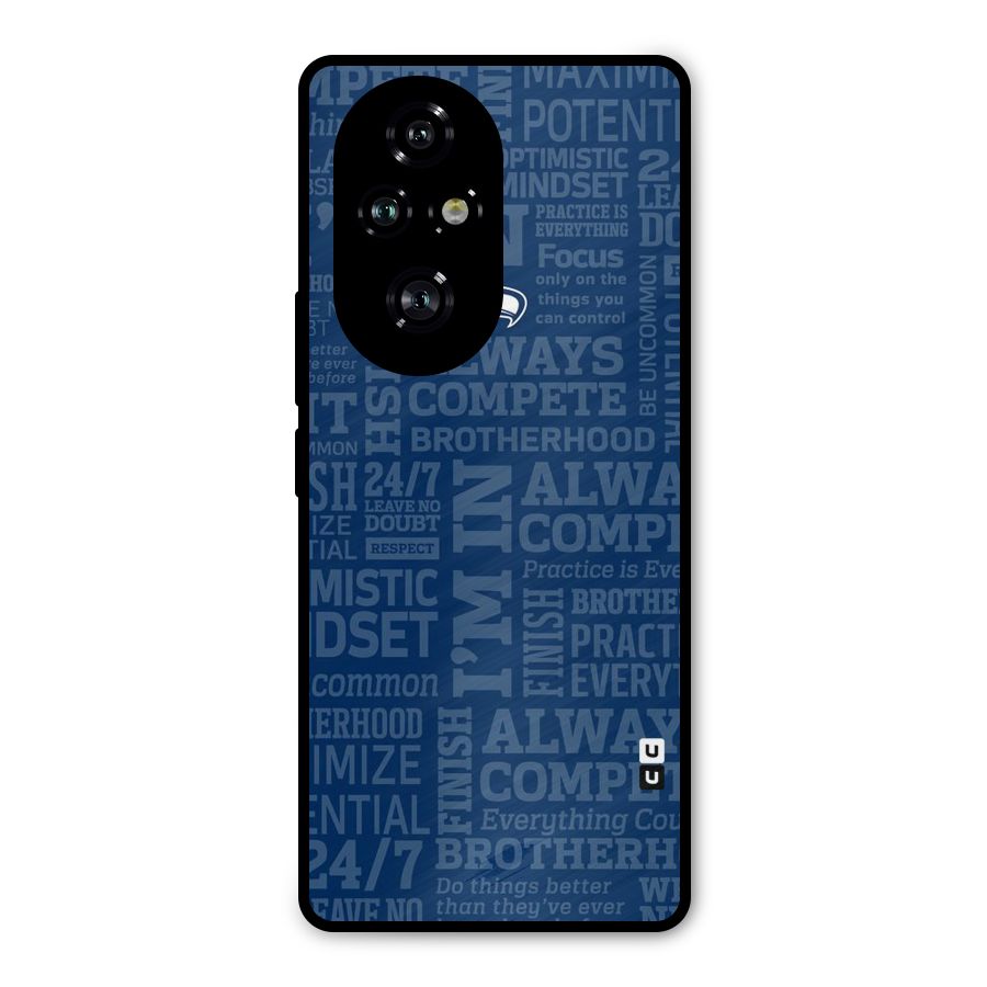 Optimistic Blue Metal Back Case for Honor 200 Pro