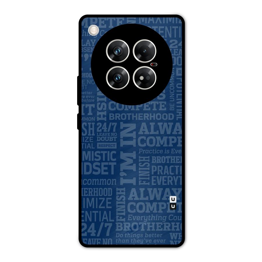 Optimistic Blue Metal Back Case for Infinix Zero 40 5G