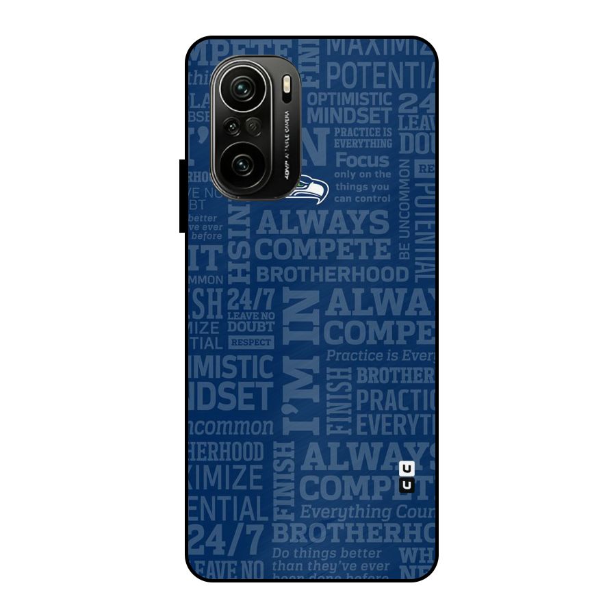 Optimistic Blue Metal Back Case for Mi 11X Pro