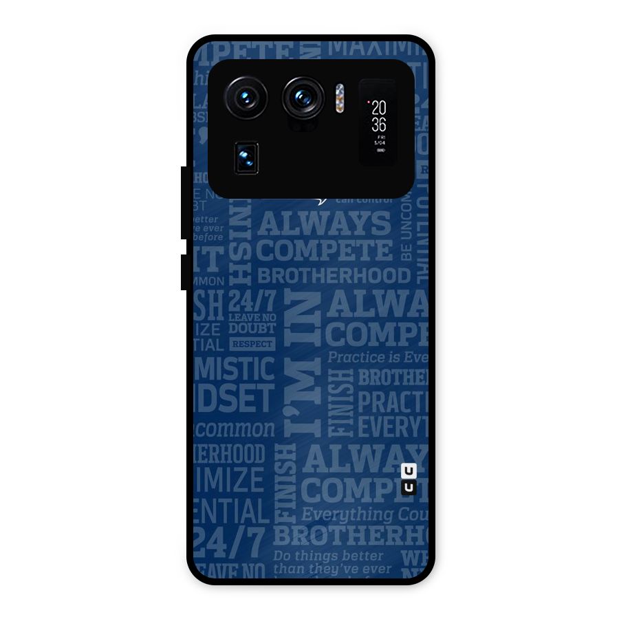 Optimistic Blue Metal Back Case for Mi 11 Ultra