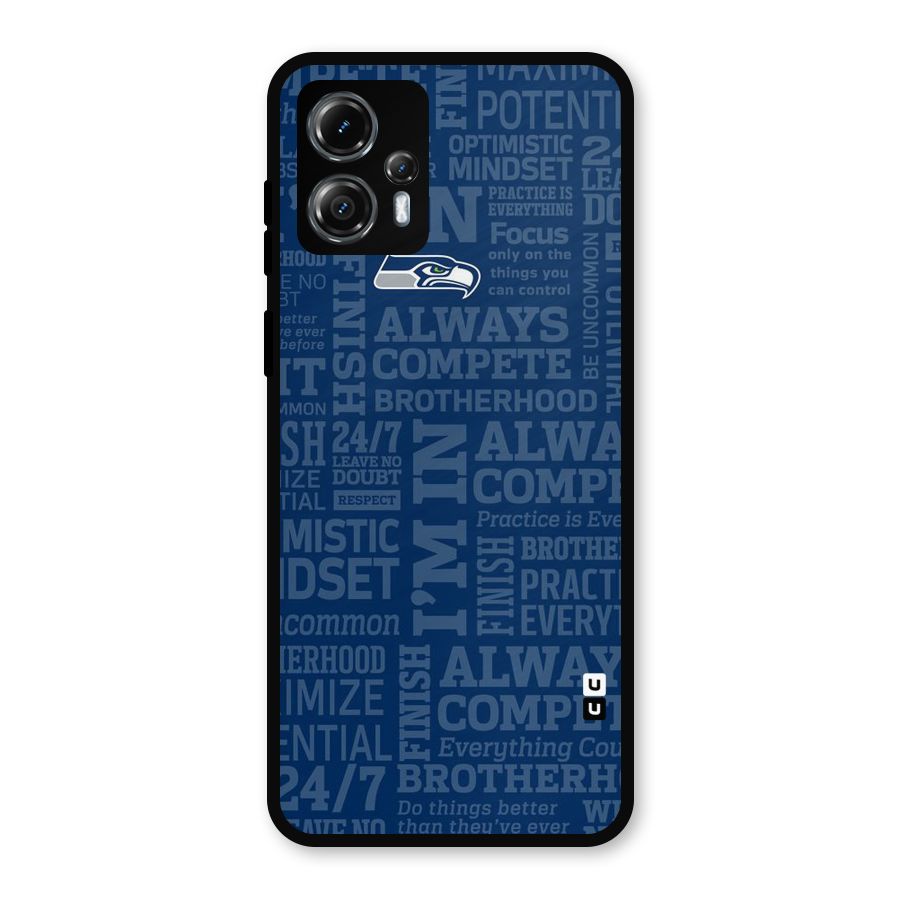 Optimistic Blue Metal Back Case for Moto G13