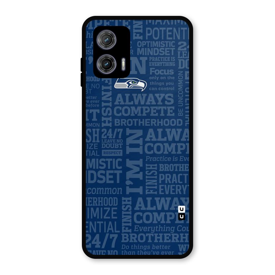 Optimistic Blue Metal Back Case for Moto G73