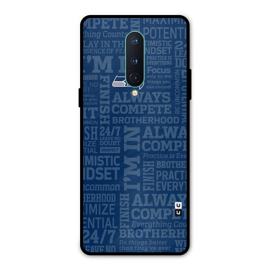 Optimistic Blue Metal Back Case for OnePlus 8