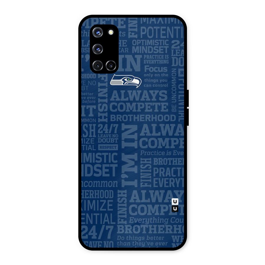 Optimistic Blue Metal Back Case for Oppo A52