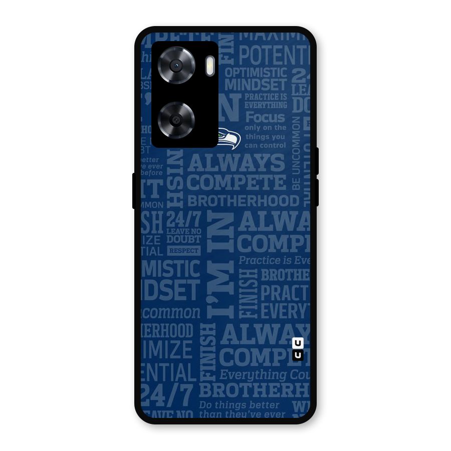 Optimistic Blue Metal Back Case for Oppo A57 2022
