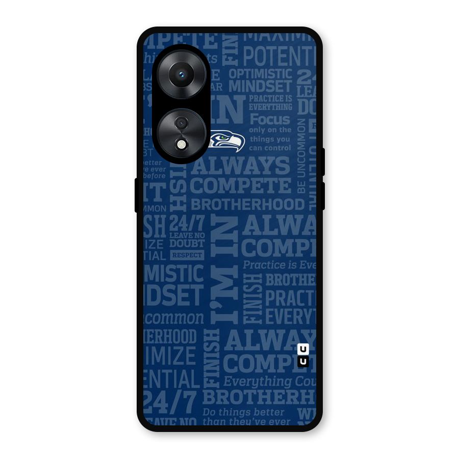 Optimistic Blue Metal Back Case for Oppo A78