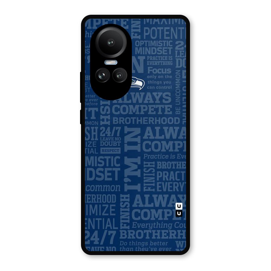 Optimistic Blue Metal Back Case for Oppo Reno10