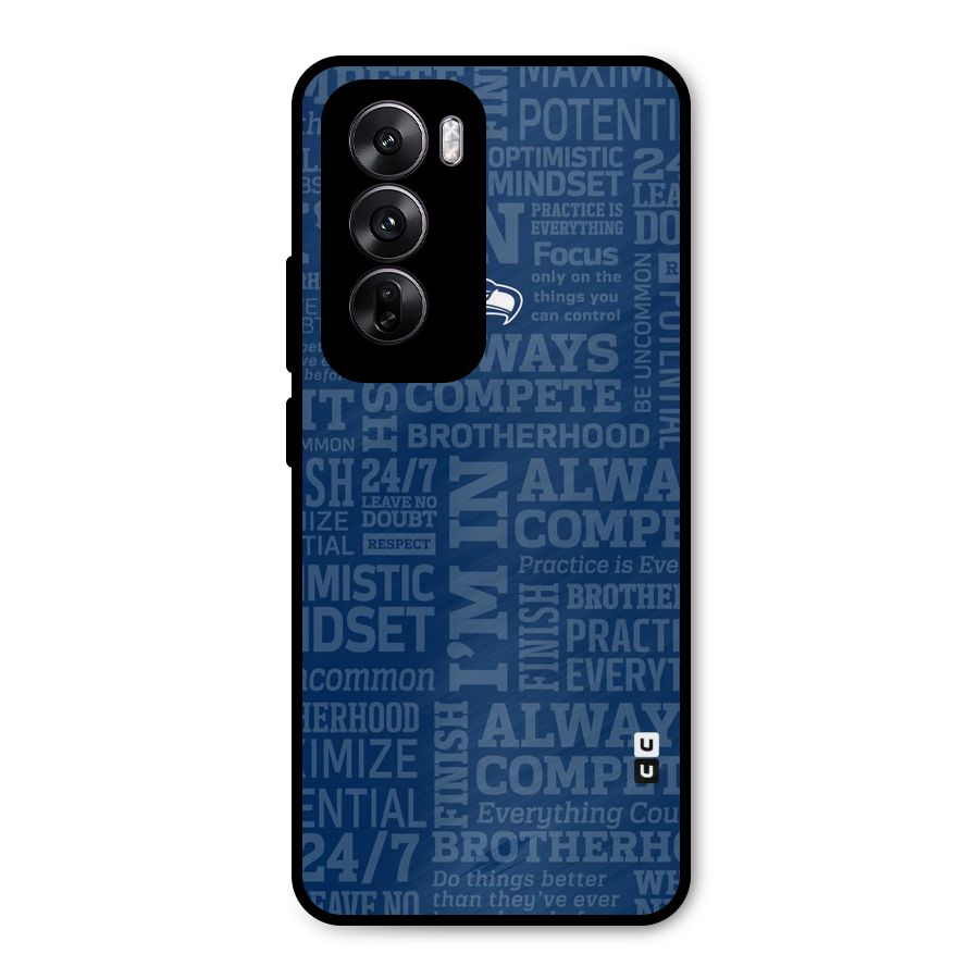 Optimistic Blue Metal Back Case for Oppo Reno12
