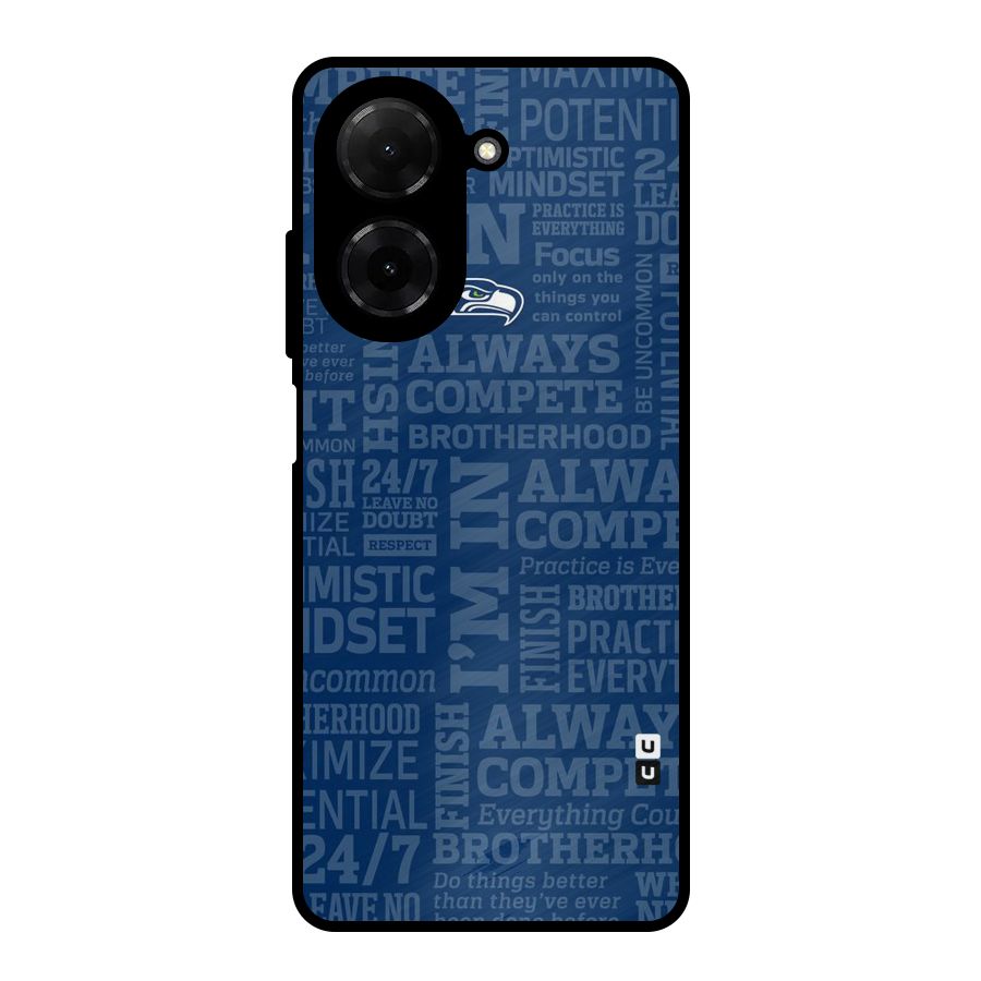 Optimistic Blue Metal Back Case for Poco C71