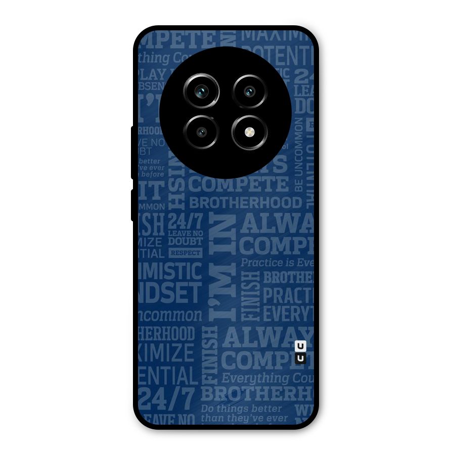 Optimistic Blue Metal Back Case for Realme 14 Pro Lite