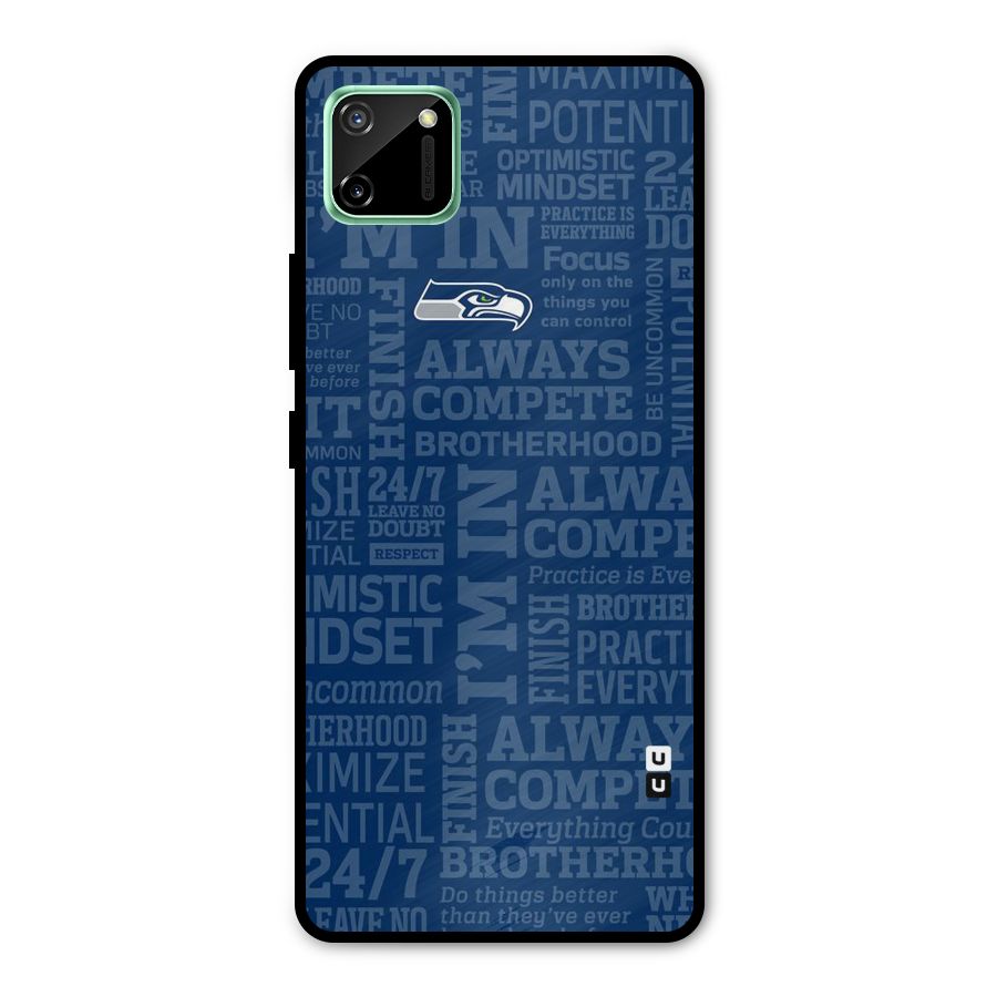 Optimistic Blue Metal Back Case for Realme C11