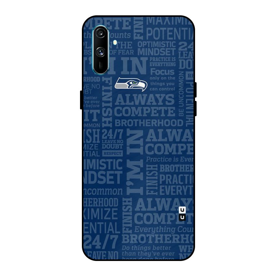 Optimistic Blue Metal Back Case for Realme C3