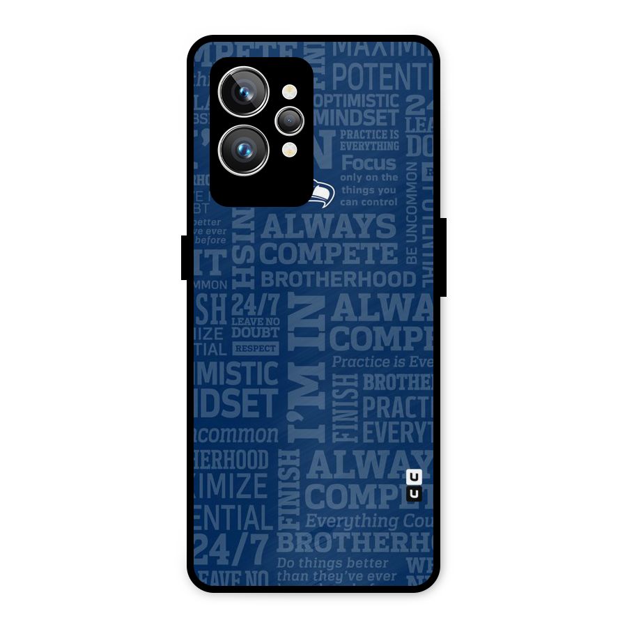 Optimistic Blue Metal Back Case for Realme GT2 Pro