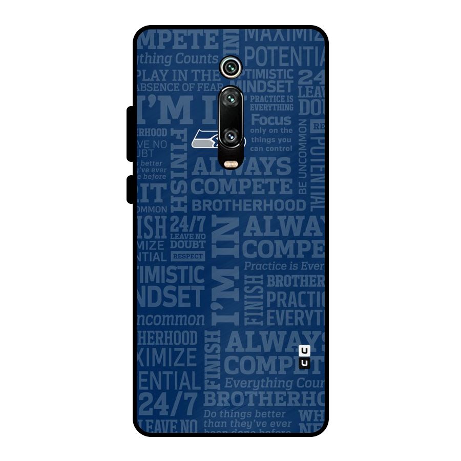 Optimistic Blue Metal Back Case for Redmi K20 Pro