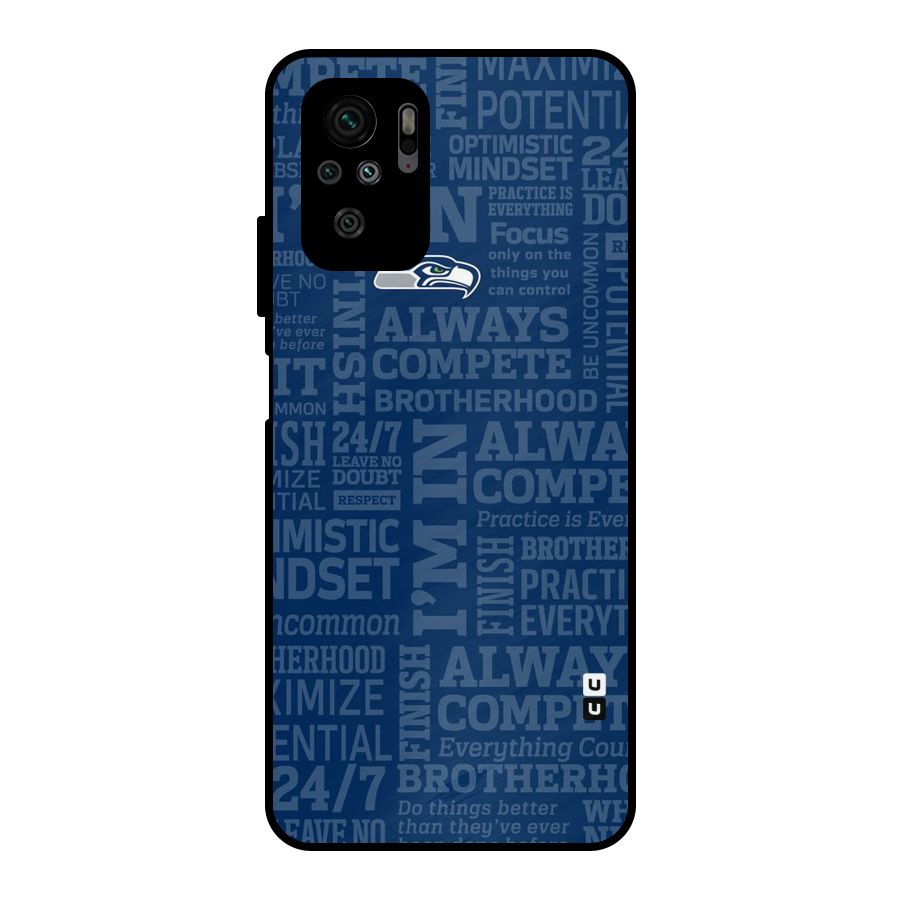 Optimistic Blue Metal Back Case for Redmi Note 10S