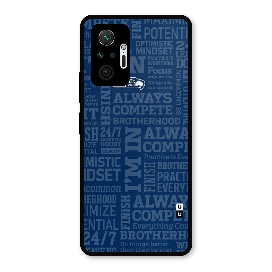 Optimistic Blue Metal Back Case for Redmi Note 10 Pro Max