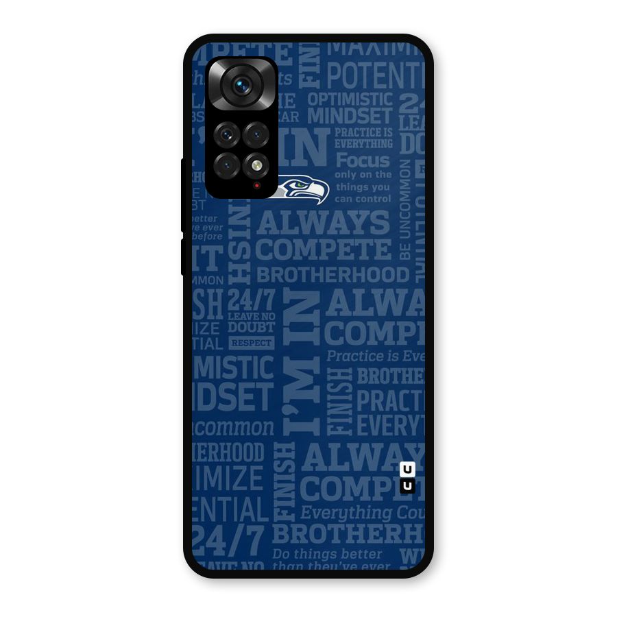 Optimistic Blue Metal Back Case for Redmi Note 11s