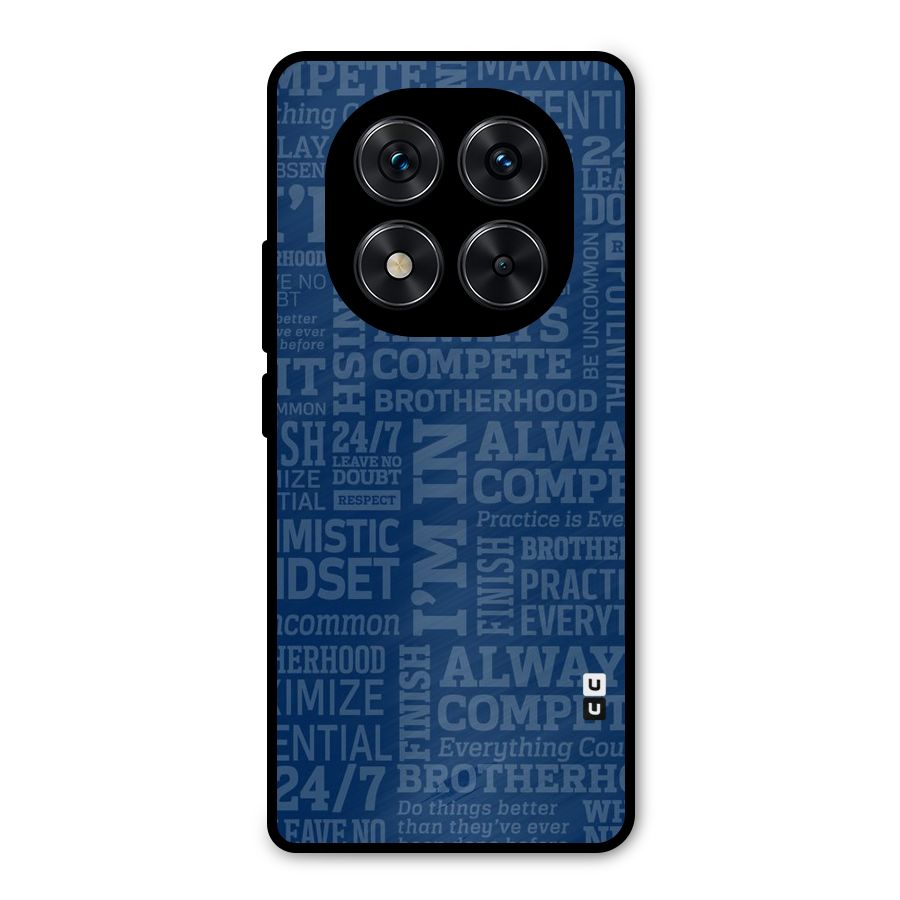 Optimistic Blue Metal Back Case for Redmi Note 14 Pro 5G