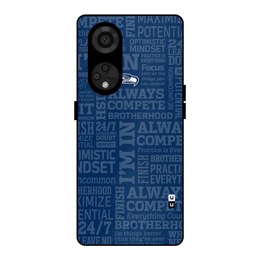 Optimistic Blue Metal Back Case for Reno8 T 5G