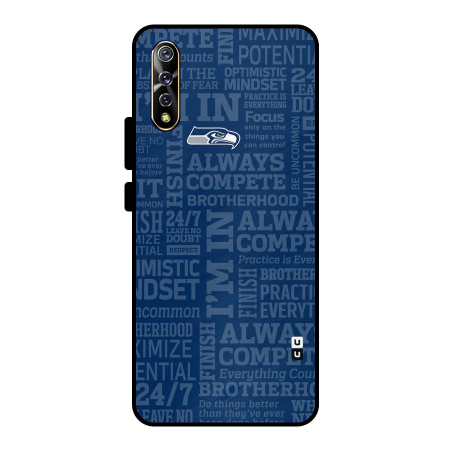 Optimistic Blue Metal Back Case for Vivo S1