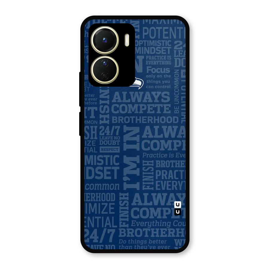Optimistic Blue Metal Back Case for Vivo T2x