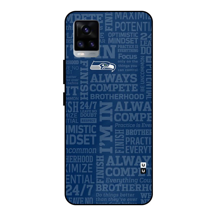 Optimistic Blue Metal Back Case for Vivo V20 2021