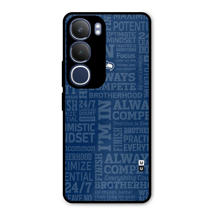 Optimistic Blue Metal Back Case for Vivo Y29