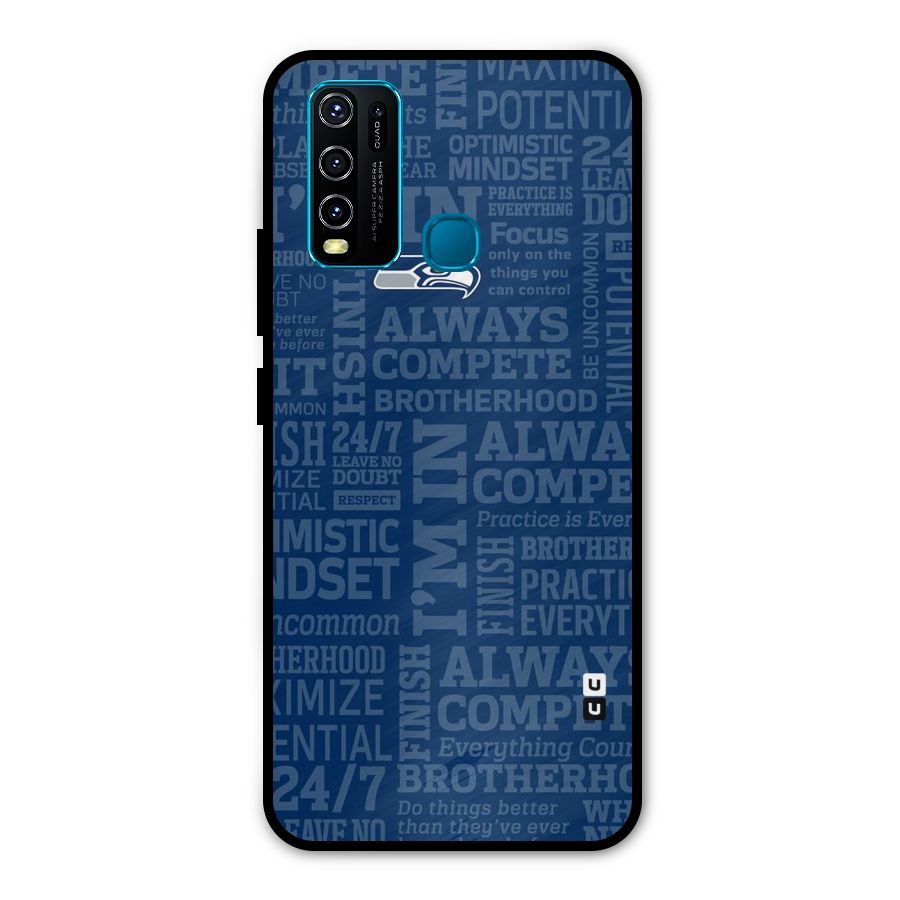 Optimistic Blue Metal Back Case for Vivo Y30