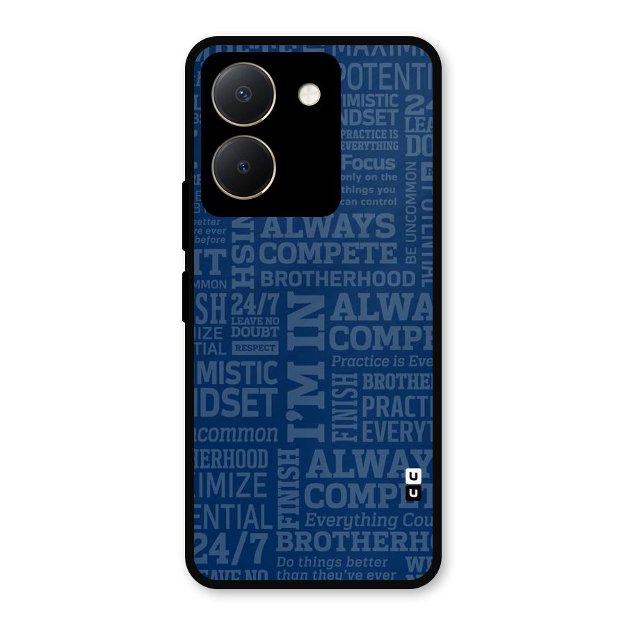 Optimistic Blue Metal Back Case for Vivo Y36
