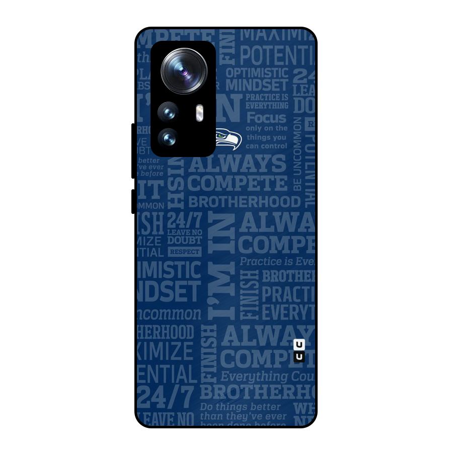 Optimistic Blue Metal Back Case for Xiaomi 12 Pro