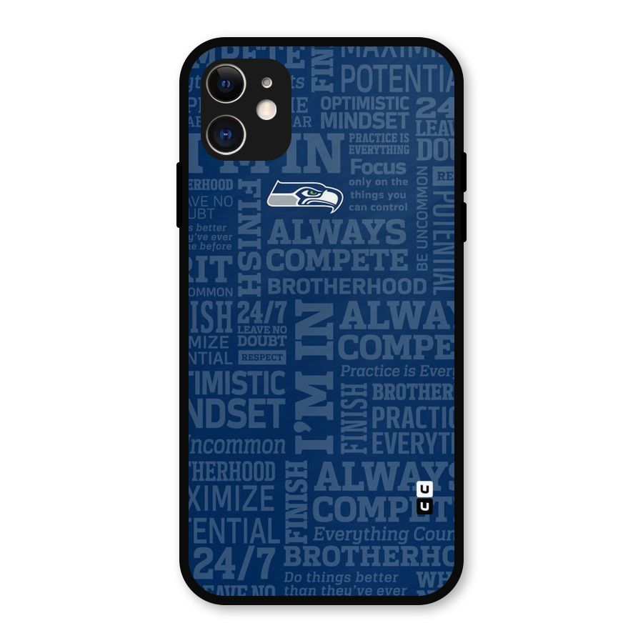 Optimistic Blue Metal Back Case for iPhone 11