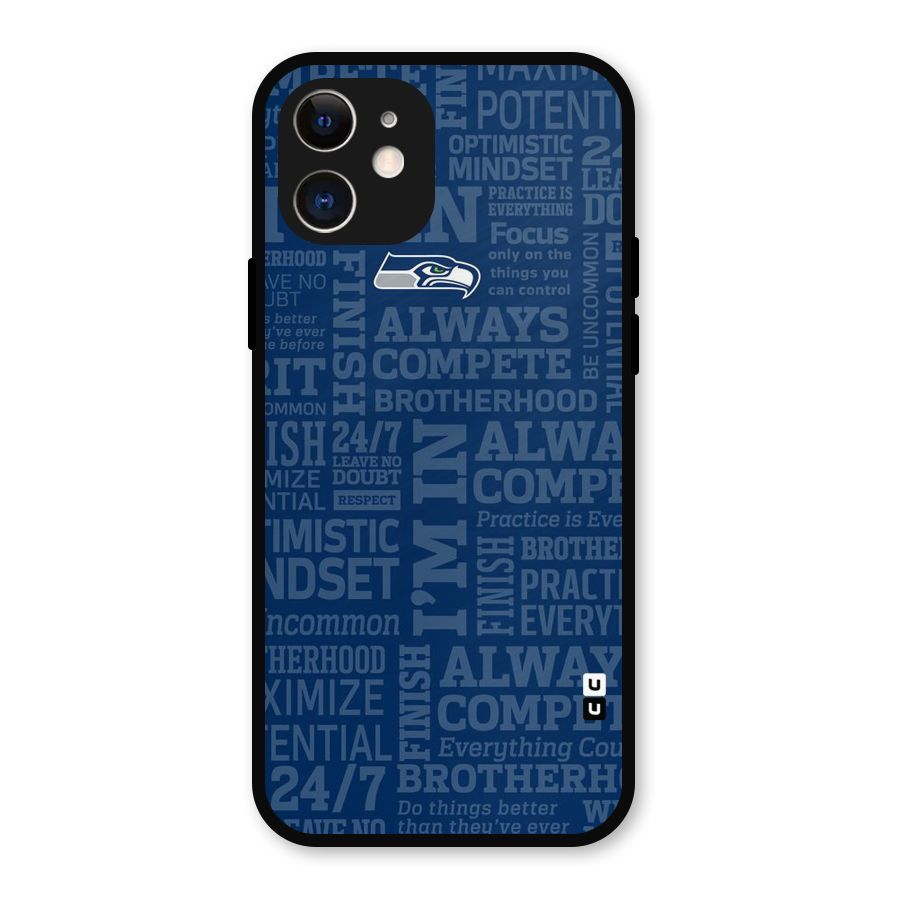 Optimistic Blue Metal Back Case for iPhone 12