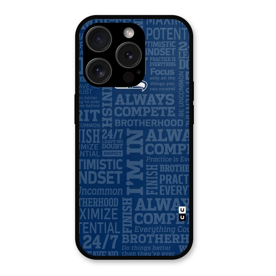 Optimistic Blue Metal Back Case for iPhone 15 Pro