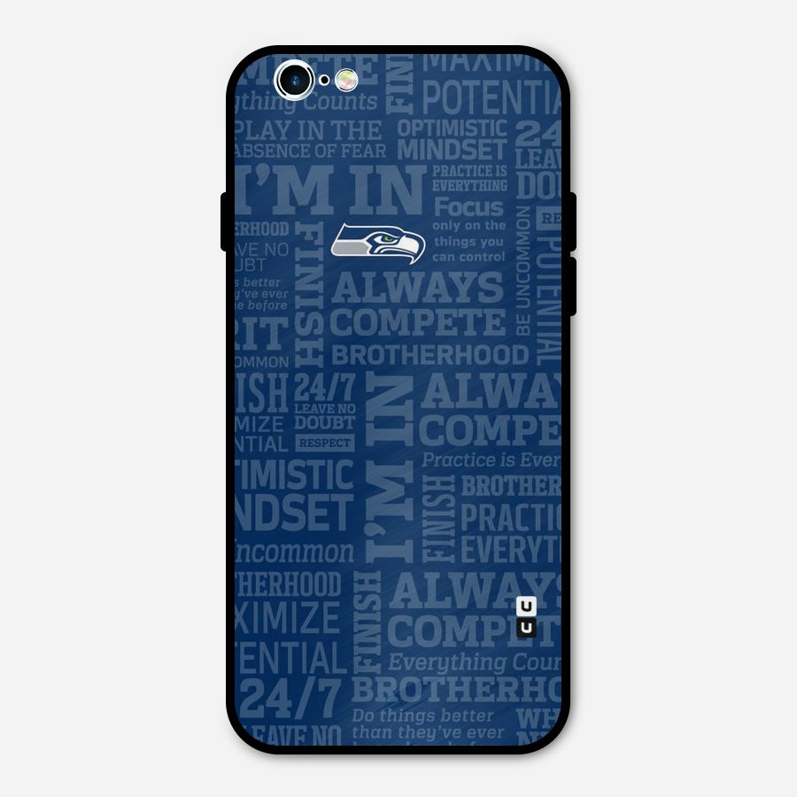 Optimistic Blue Metal Back Case for iPhone 6 6s