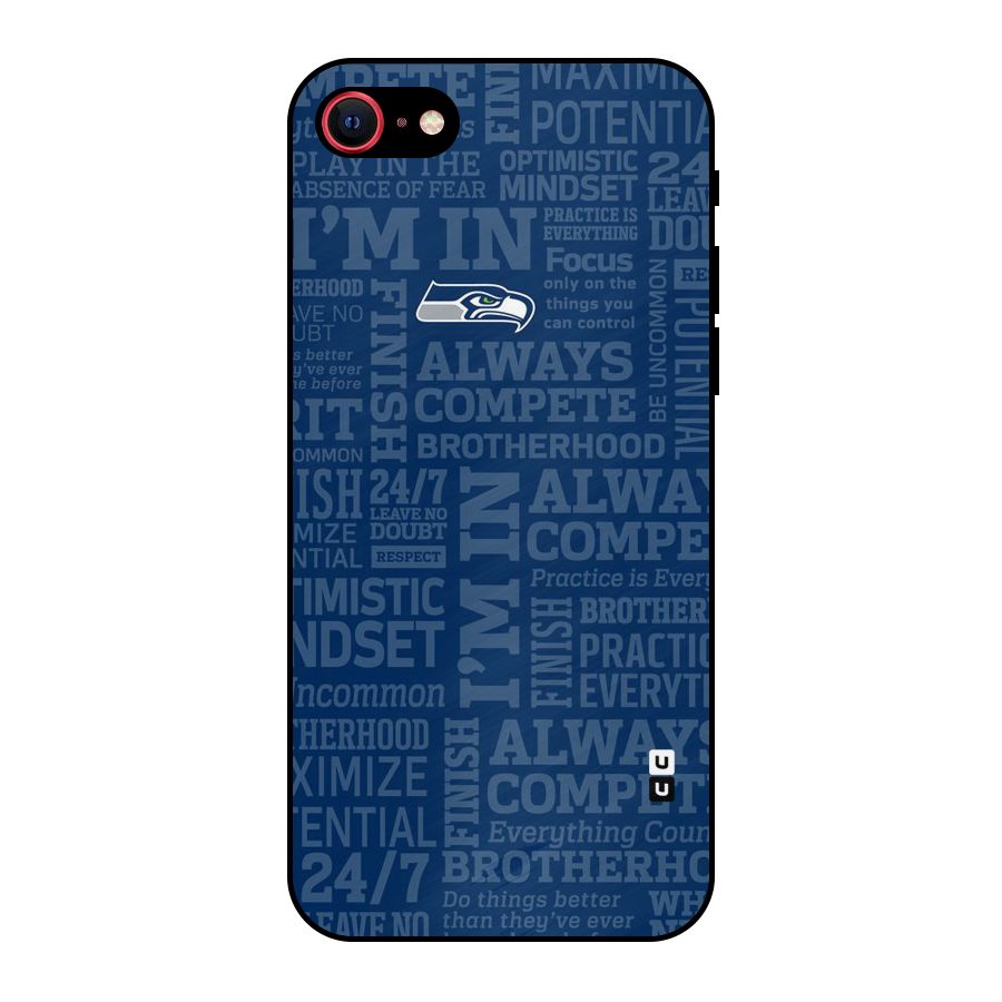 Optimistic Blue Metal Back Case for iPhone 7