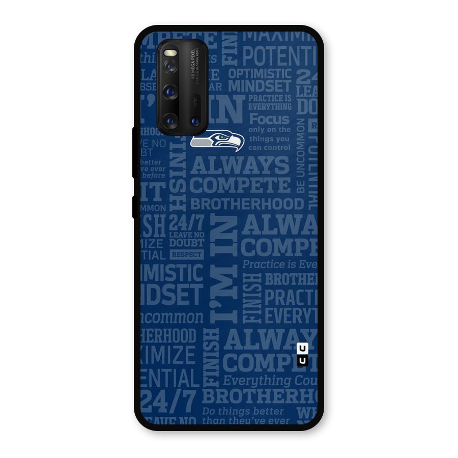 Optimistic Blue Metal Back Case for iQOO 3