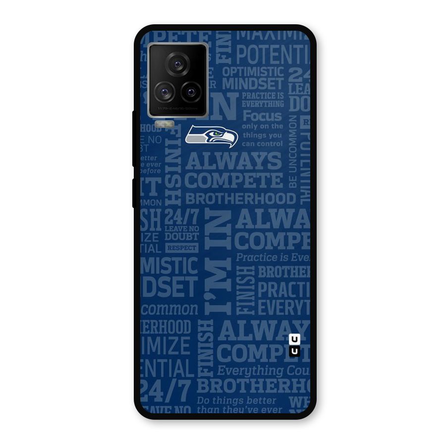 Optimistic Blue Metal Back Case for iQOO 7 Legend 5G